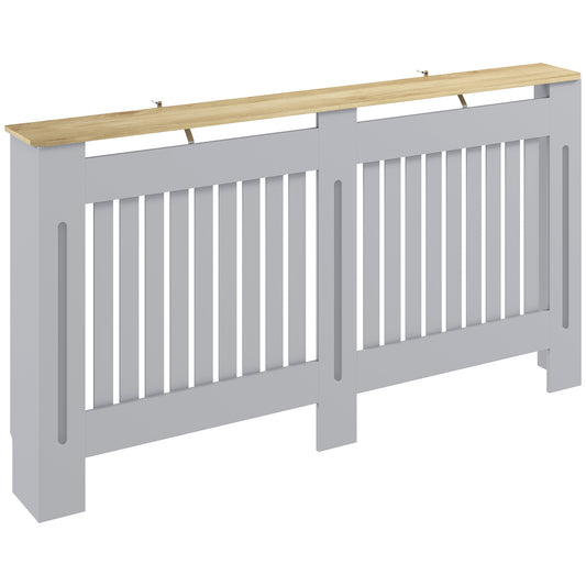 Radiator Cover Painted Slatted MDF Cabinet Lined Grill 152x19x81cm