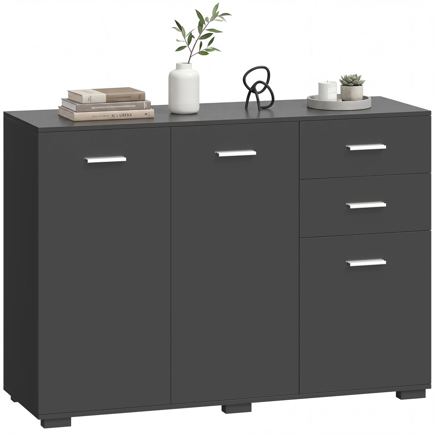 Modern Sideboard Kitchen Storage Cabinet, Black