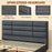 Upholstered Double Bed Frame w/ Wooden Slat No Box Spring Needed