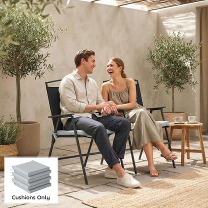 Seat Cushions with Machine Washable Cover Light Grey