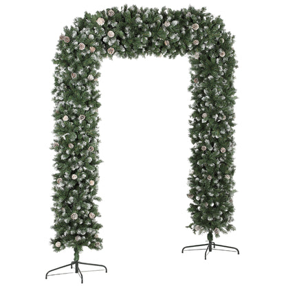 8.2 ft Snow Frosted Christmas Tree Arch, Doorway Decor with 1800 Tips