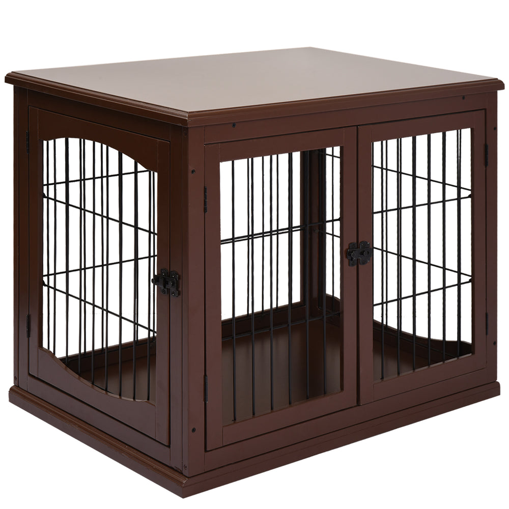 Dog Crate Puppy Cage End Table Design for Small Dog Brown