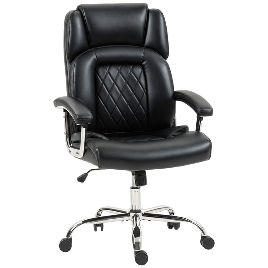 Office Chair 180kg, High Back Desk Chair with Spring Cushion, Black