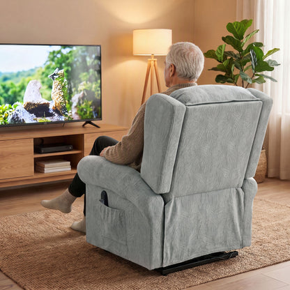 Power Lift Recliner Chair for Elderly with Remote Control, Grey