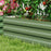 Set of 2 Galvanised Raised Garden Bed, Green