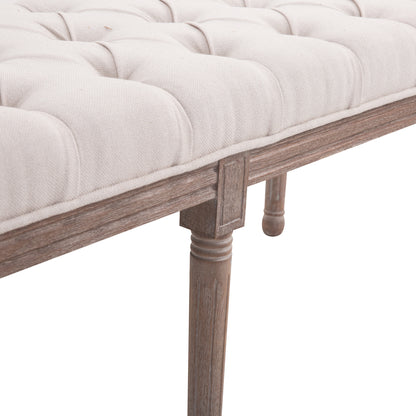 Stool Bench 3 Person Chic Button Tufted  Bedside Seat End Hallway