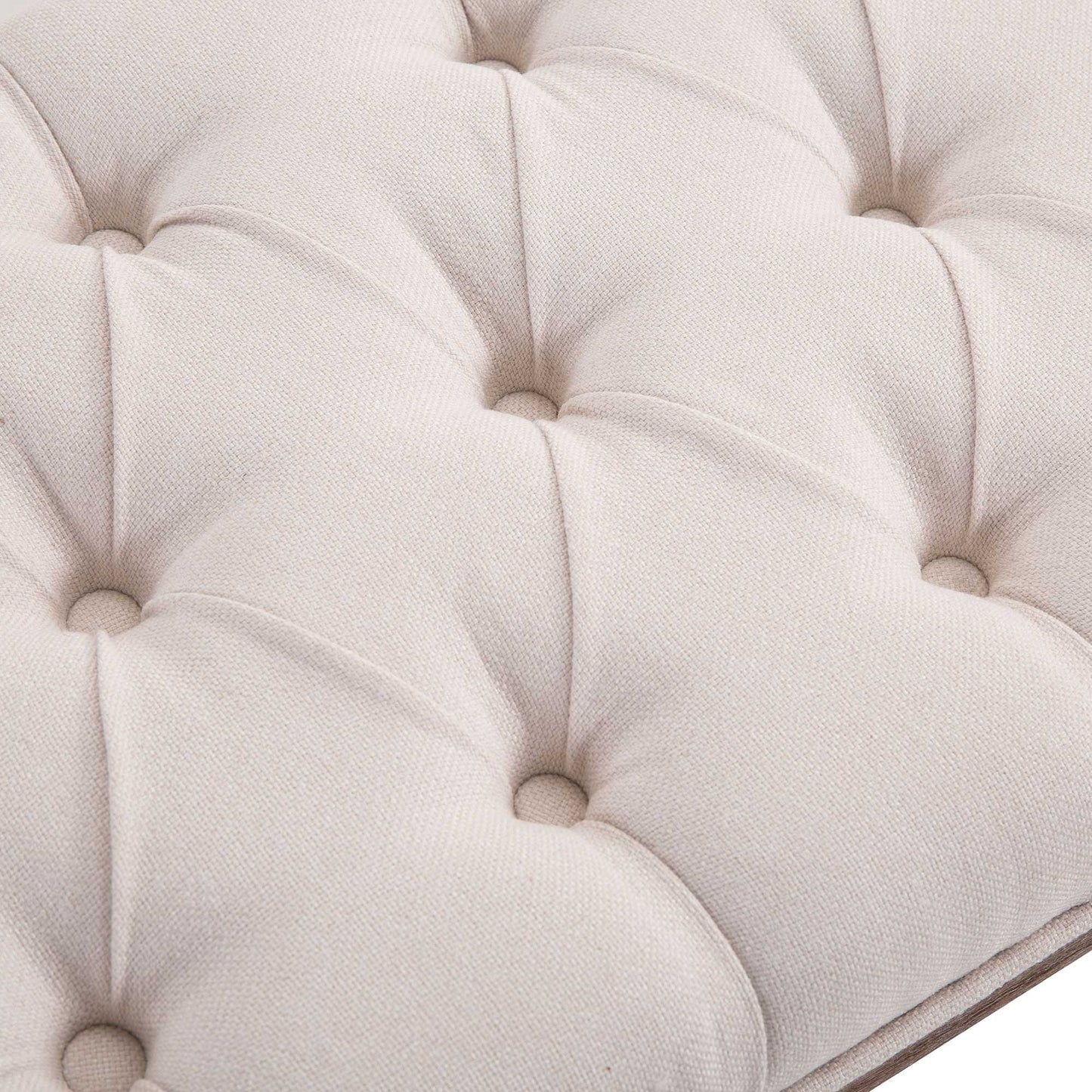 Stool Bench 3 Person Chic Button Tufted  Bedside Seat End Hallway