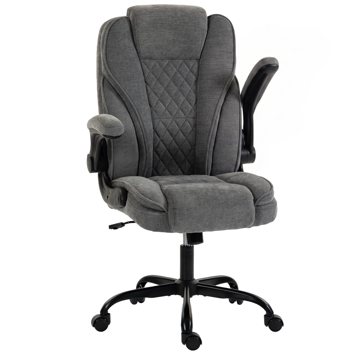 Office Chair, Computer Desk Chair with Flip-up Armrest, Grey