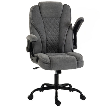 Office Chair, Computer Desk Chair with Flip-up Armrest, Grey