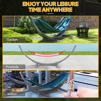 3(m) Wooden Hammock Stand for Garden, Patio, Grey