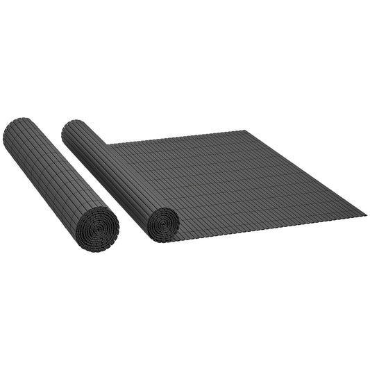 2Pcs Plastic Privacy Screening Fence, 1x3 m Windbreak Fence Grey