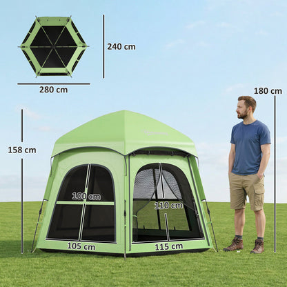 Pop Up Tent 3000mm Waterproof for 3-4 Person Green