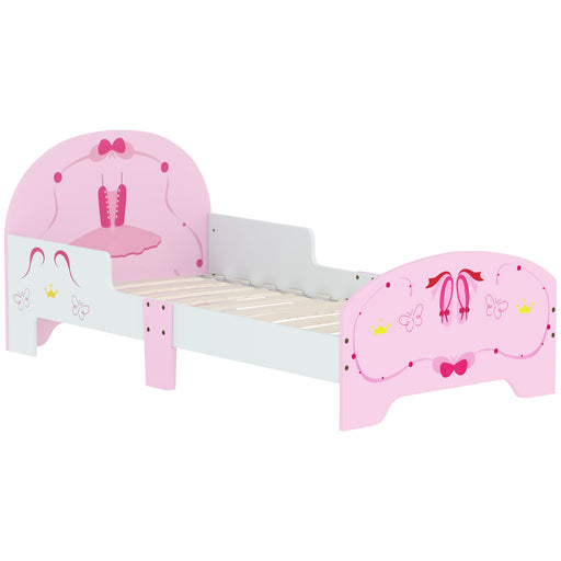 Ballet Theme Toddler Bed Frame with Safety Rails, for 3-6 Years