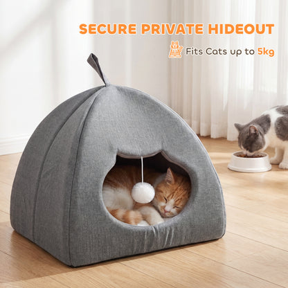 Cat Cave, Cat House with Removable Cushion for Indoor Kittens