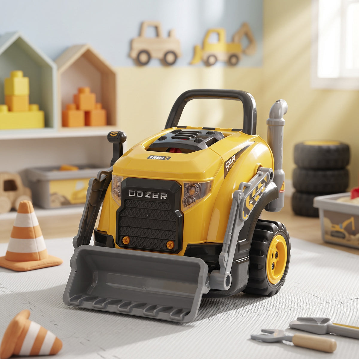 Kids Truck Engine Toy with Spray, Lights, Sounds for 3-6 Years