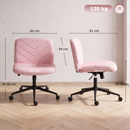 Criss Cross Legged Office Chair Height Adjustable Pink
