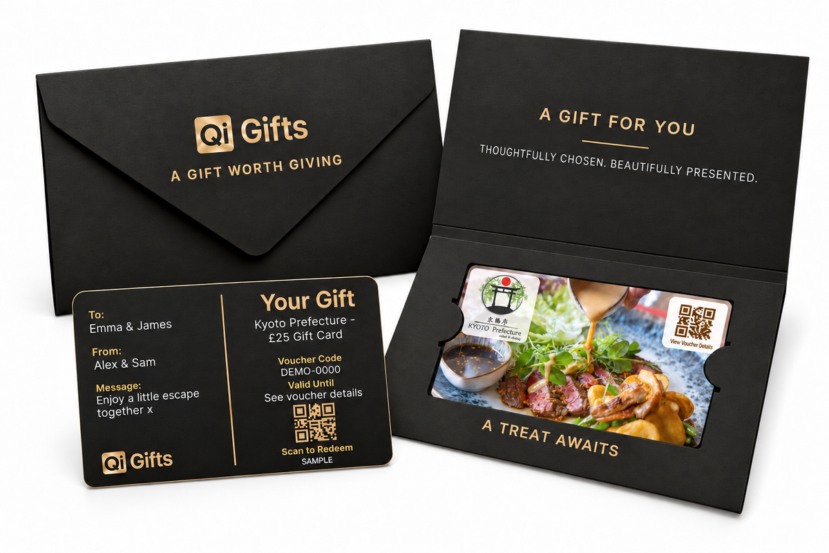 Premium physical gift card presentation