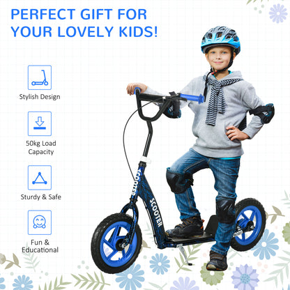 Kids Scooter with Adjustable Handlebar, Kick Scooter, Blue