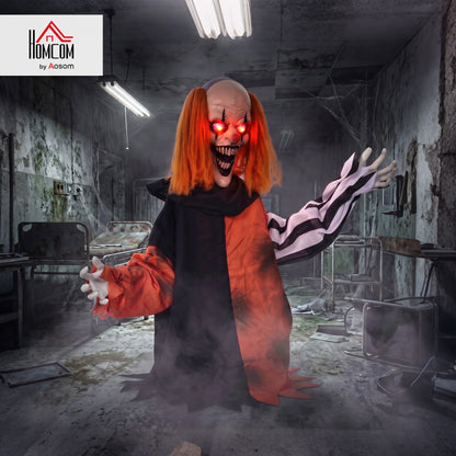 Animated Halloween Clown with Face Changing Animatronics