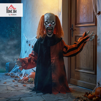 Animated Halloween Clown with Face Changing Animatronics