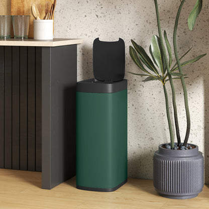 50L Sensor Bin, Touchless Kitchen Bin, Battery Operated, Dark Green
