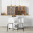 Folding Dining Table for Small Spaces with 2-tier Shelves White