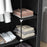 Fabric Wardrobe w/ Shelves Hanging Rail Foldable Closets Black