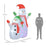 8FT Christmas Inflatable Snowman with Rotating Colorful LED Light