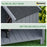 Garden Outdoor Storage Shed Outdoor Tool Shed with 3 Shelves and Tilt Roof, 129x51.5x180cm, Grey