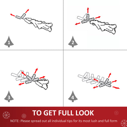 6FT Pre-Lit Artificial Christmas Tree Holiday Décor Ornament Stand