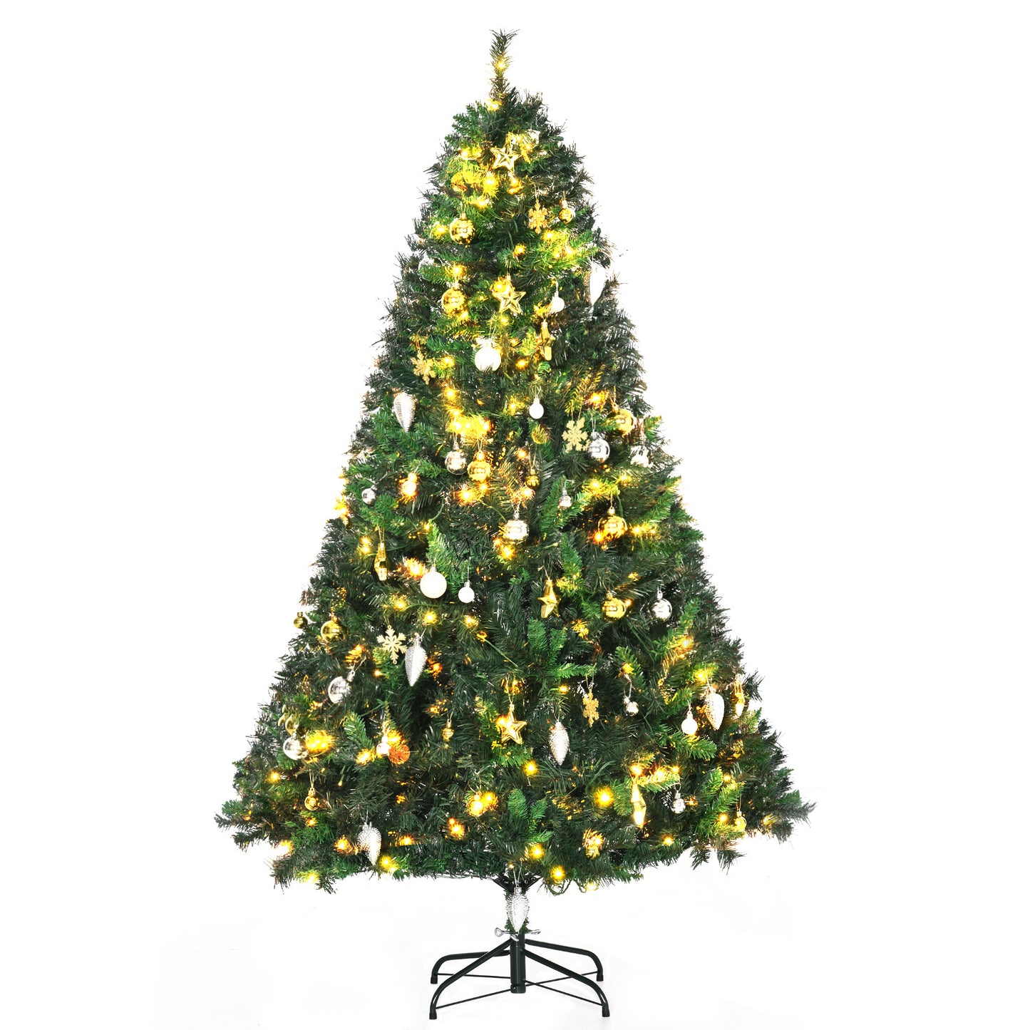 6FT Pre-Lit Artificial Christmas Tree Holiday Décor Ornament Stand
