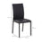 Modern Dining Chairs Upholstered Faux Leather Accent Chairs with Metal Legs for Kitchen, Set of 4, Black