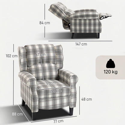 Recliner Chair for Living Room Wingback Chair with Padded Armrest