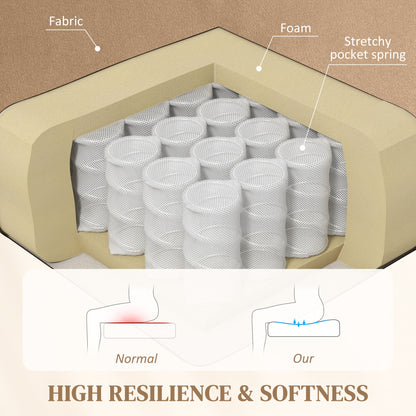 Power Lift Recliner Chair with Vibration Massage, USB, Light Brown