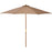 3(m) Garden Umbrella Wooden Parasol 8 Ribs Bamboo Sun Shade Patio Outdoor Umbrella Canopy Khaki