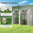 Tomato Greenhouse with 2 Roll-up Doors, 185 x 94 x 150cm, White