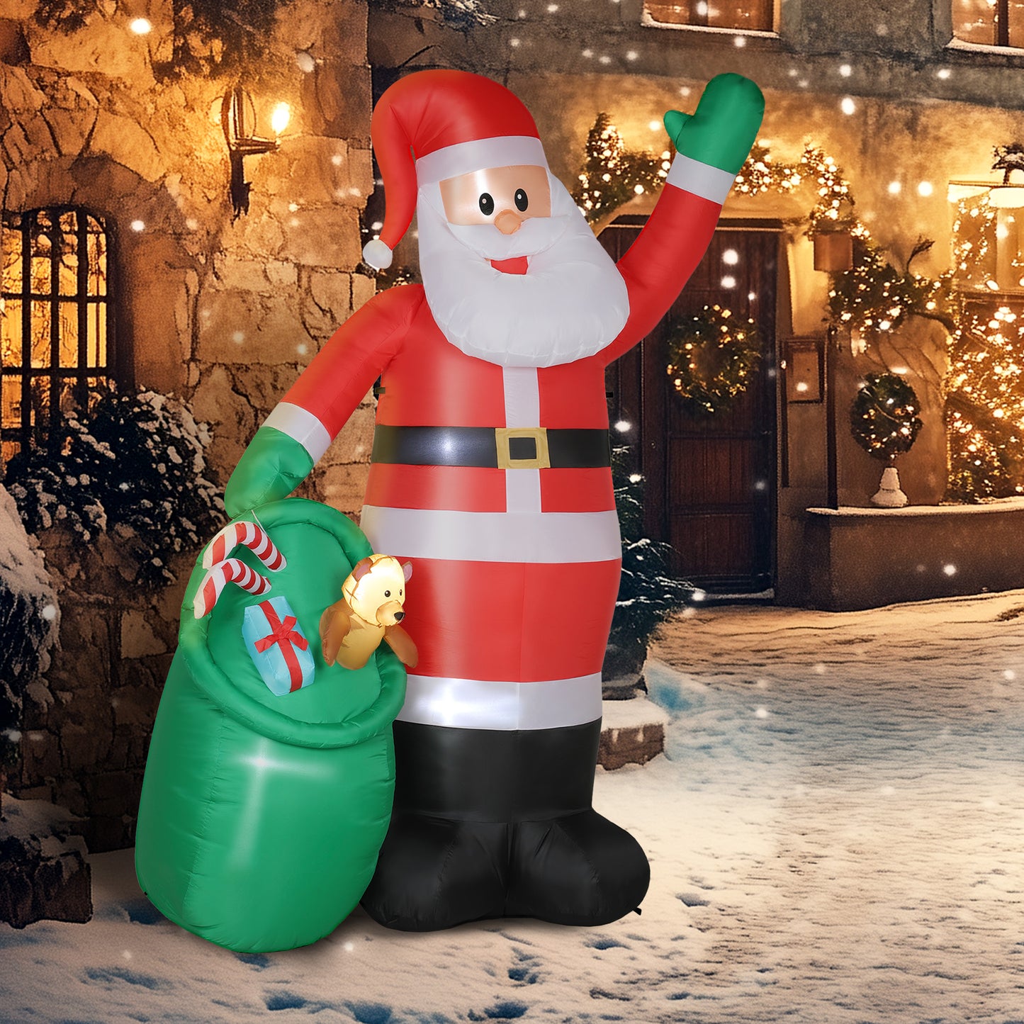 9ft Giant Christmas Blow Up Decoration with Built-in LED Lights