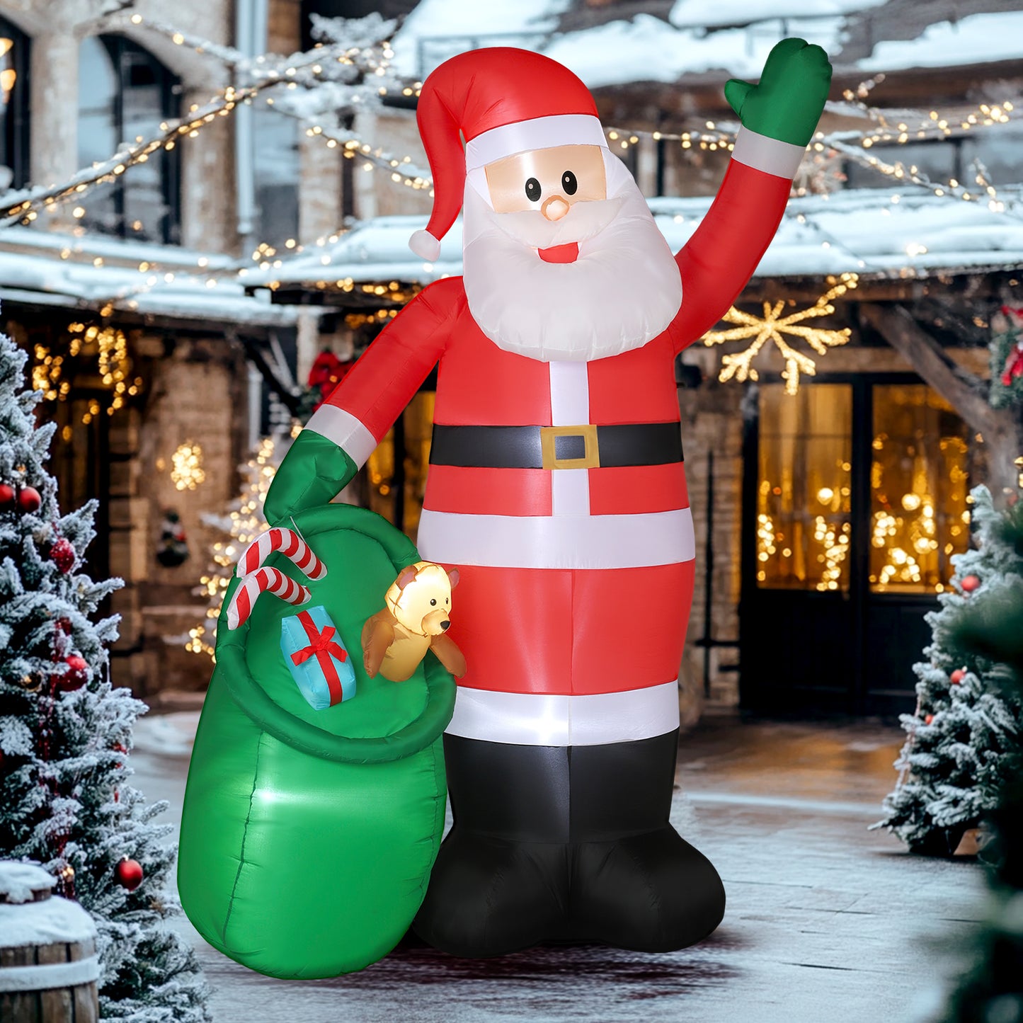 9ft Giant Christmas Blow Up Decoration with Built-in LED Lights