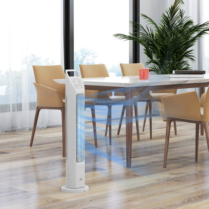 Oscillating Tower Fan Floor Fan with 4H Timer for Home Office White