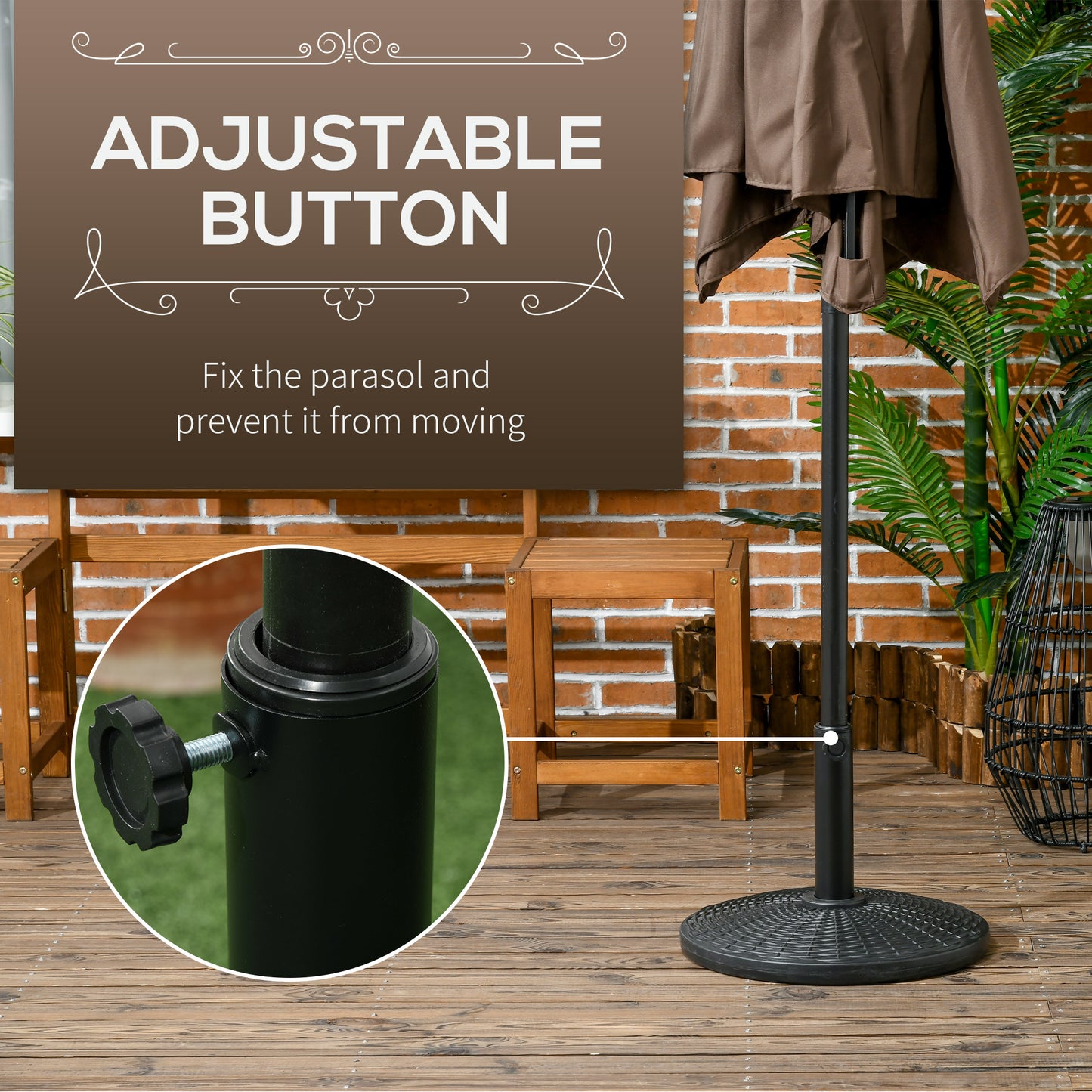 11.5kg Patio Weighted Umbrella Base Parasol Holder Outdoor Stand