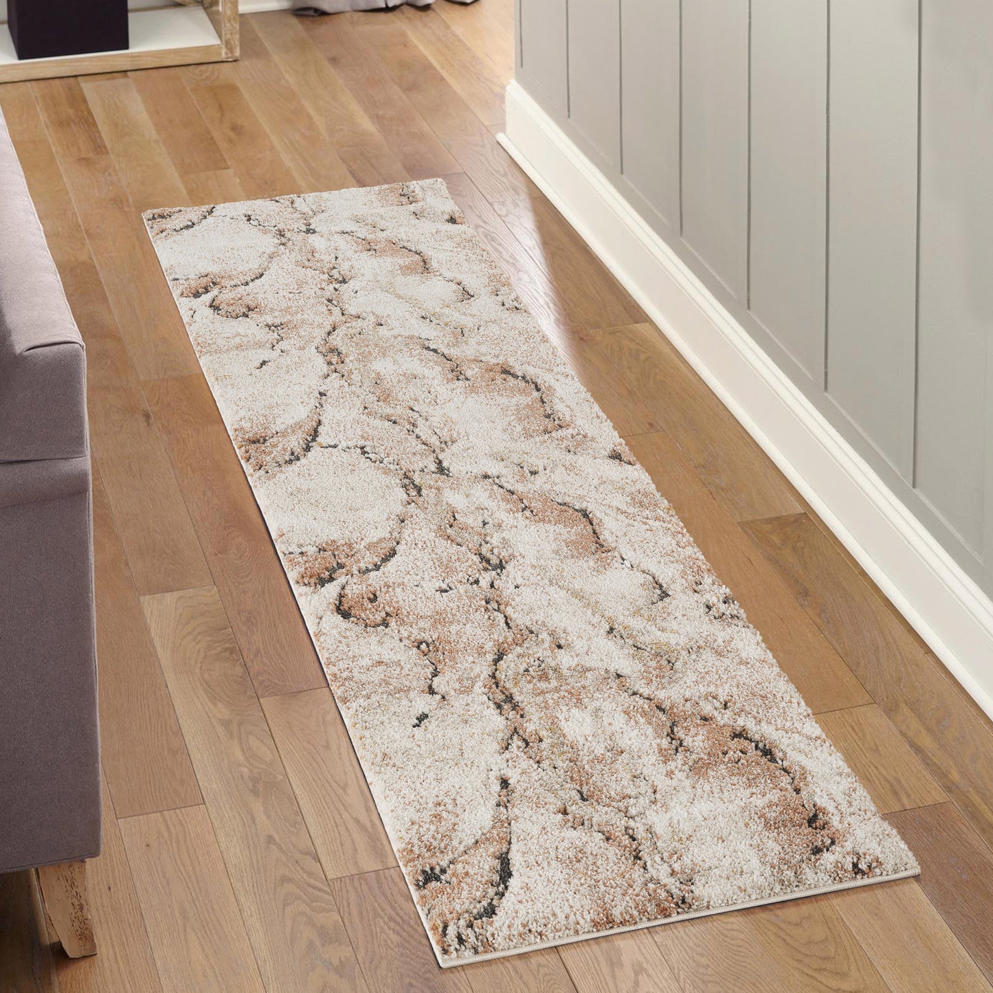 Essence Living Room Area Rug Oragnic Abstract Design Contemporary Hallway Rug - 4 Colours Available