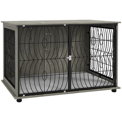 44.5" Dog Crate Furniture End Table w/ Cushion for Extra Large Dogs