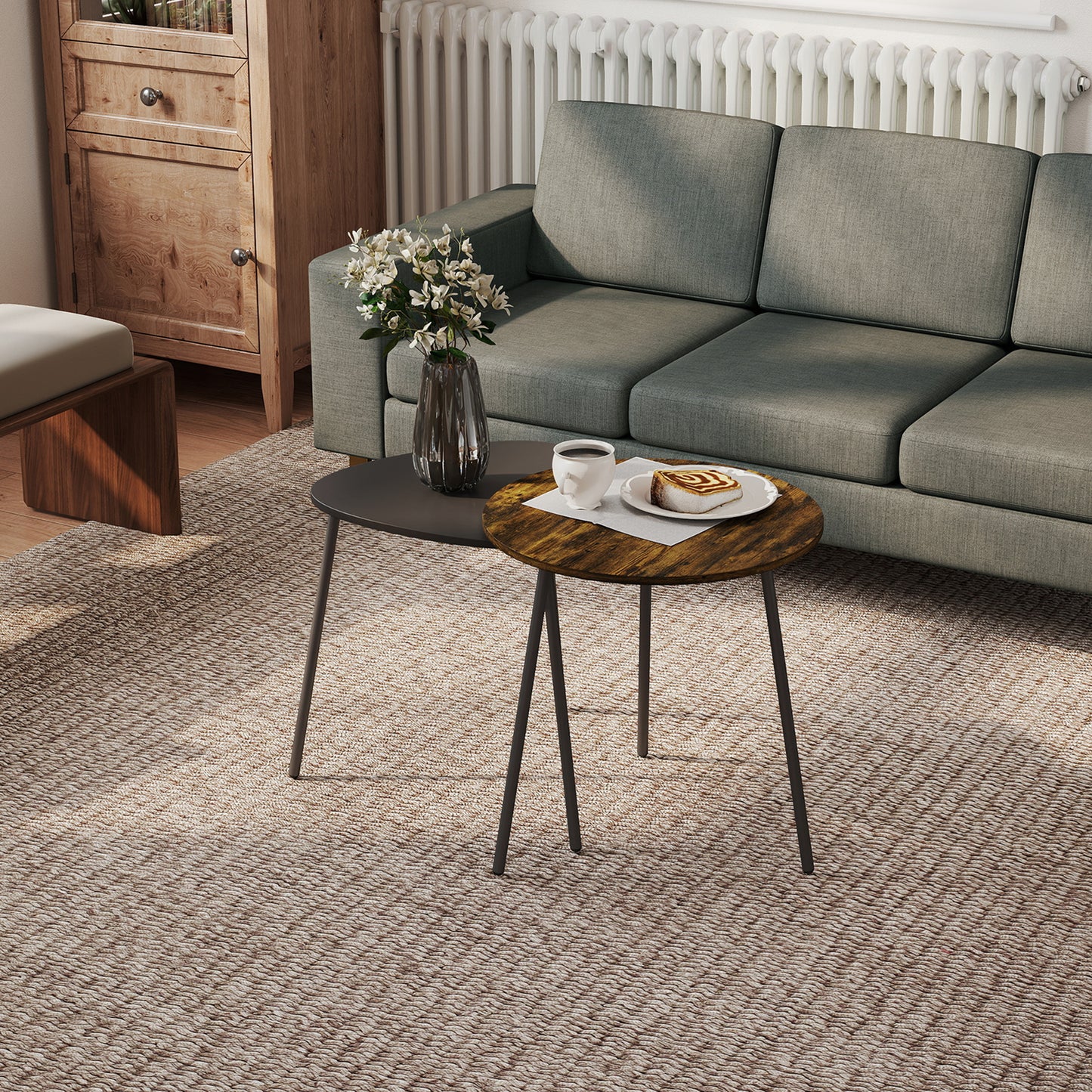 Upholstered PU Leather Armchair for Living Room, Grey