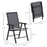 Set of 2 Foldable Metal Garden Chairs Outdoor Patio Park Dining Seat Yard Furniture Grey