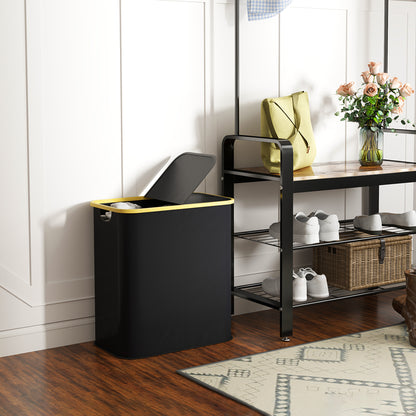 80L Collapsible Laundry Hamper, Washing Basket for Bathroom, Black