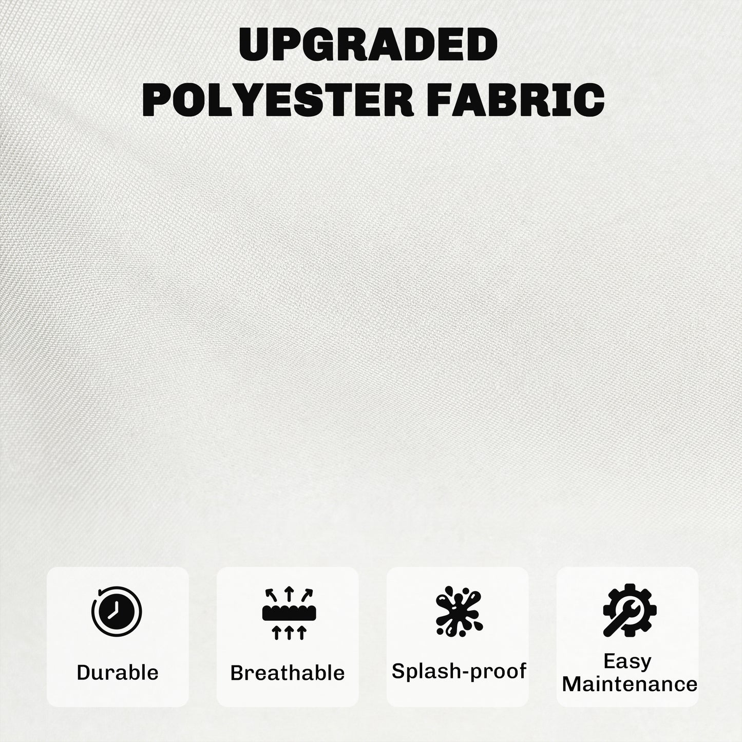 7-Piece Patio Furniture Cushions Water-Repellent 60x60cm, Cream