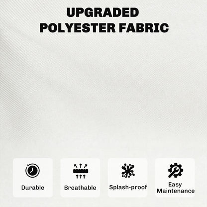 7-Piece Patio Furniture Cushions Water-Repellent 60x60cm, Cream