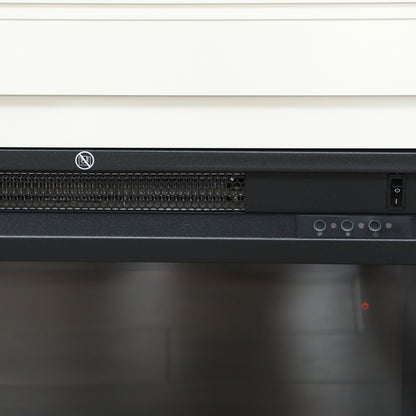 Electric Fireplace with Surround, 32" 2000W Inset Electric Fire and Mantel Reach up to 30 m² with 12 Colours Realistic Flame Effect & 5 Brightness, Remote & Timer for Living Room, White