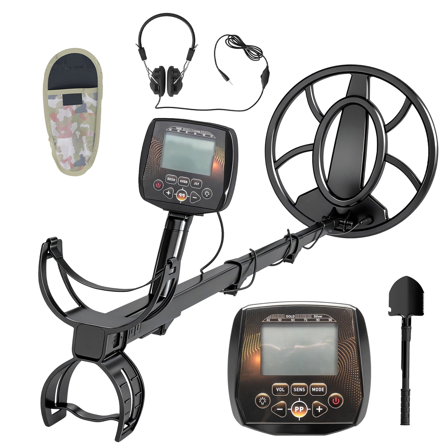 5 Modes Metal Detector for Adults with IP68 Waterproof Search Coil