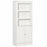 Kitchen Cupboard with 6-tier Shelving, Freestanding Storage Cabinet, Larder pantry, Sideboard with 3 Open Compartments and Double-door, White